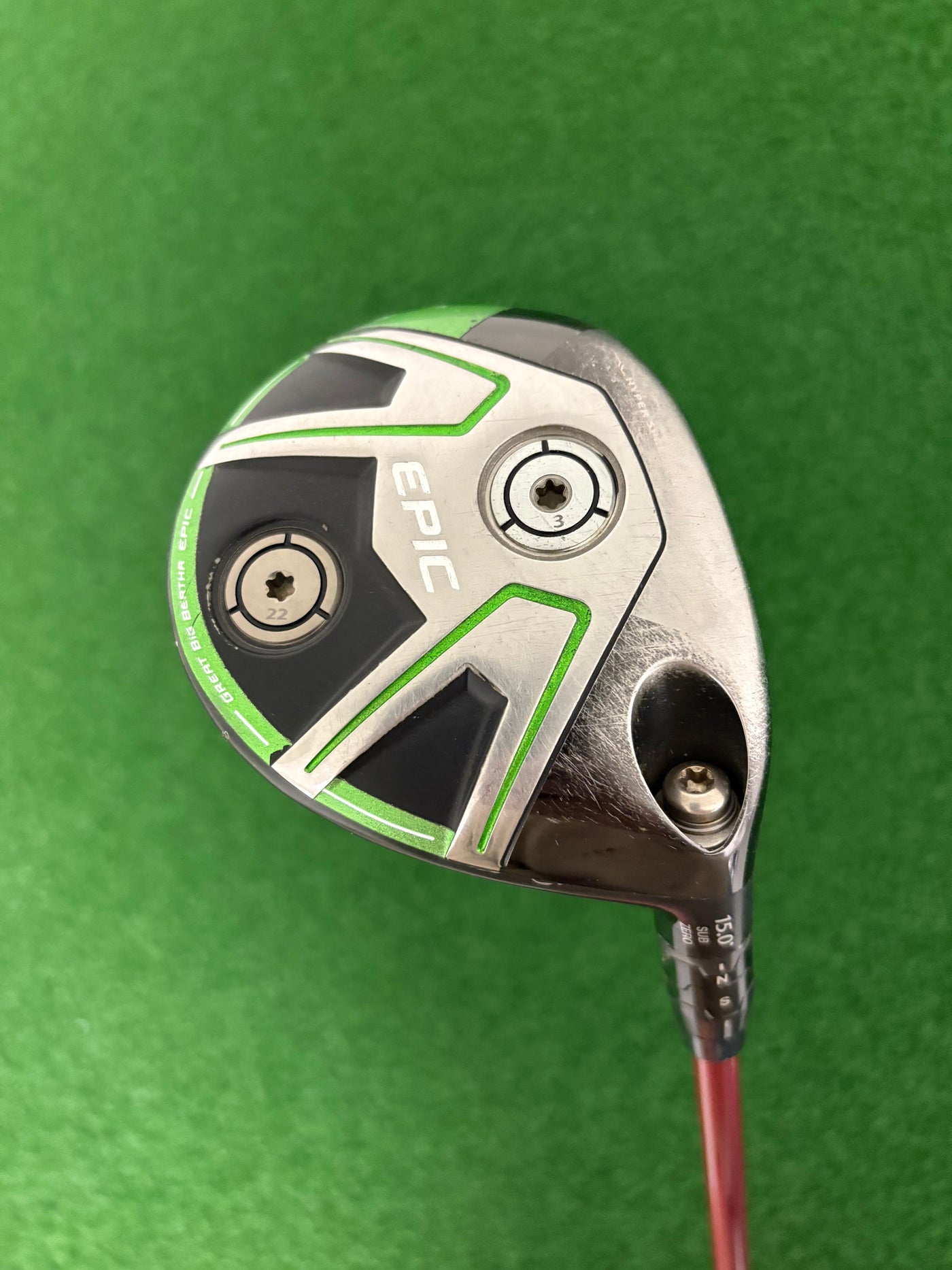Callaway GBB Epic Sub Zero 15* 3 Wood (Stiff)